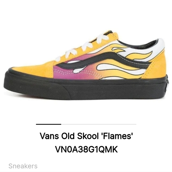 RARE limited edition Vans Old Skool 'Flames' 💛